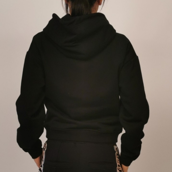 Alexander McQueen MCQ Embossed Logo Black Sweatshirt Hoodie sz M-XL Streetwear - Picture 3 of 7
